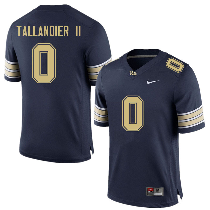 Men #0 Judson Tallandier II Pitt Panthers College Football Jerseys Sale-Navy